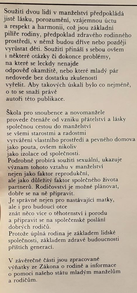 Škola pro snoubence a novomanželé