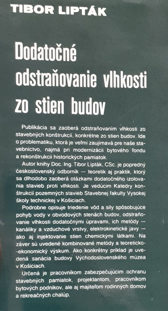 Dodatočné odstraňovanie vlhkosti zo stien budov