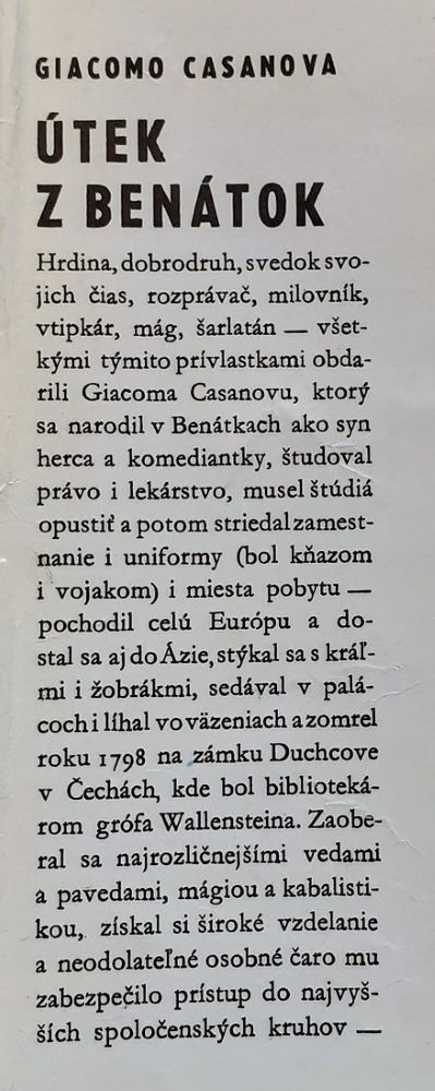 Útek z Benátok / SPKK