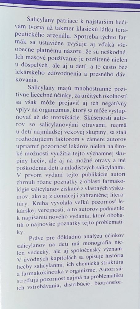 Klinická farmakológia salicylanov u detí a mladistvých / Pre postgraduálne štúdium lekárov a farmaceutov