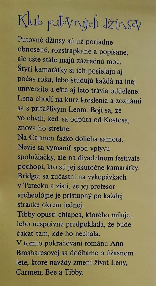 Klub putovných džínsov / Navždy v modrom / 4. diel
