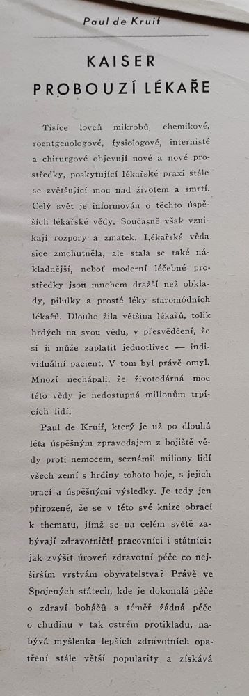 Kaiser probouzí lékaře / Knihy osudú a práce