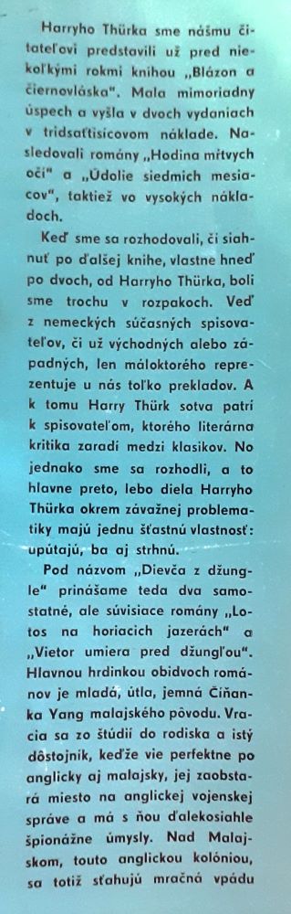 Dievča z džungle / Lotos na horiacich jazerách / Vietor umiera pred džungľou