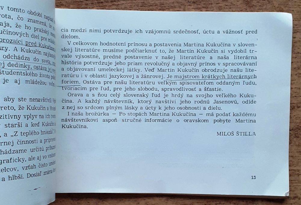 Po stopách Martina Kukučína na Orave / Edícia Náš kraj