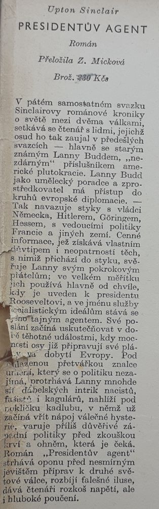Presidentuv agent (piata časť Lanny Budd)