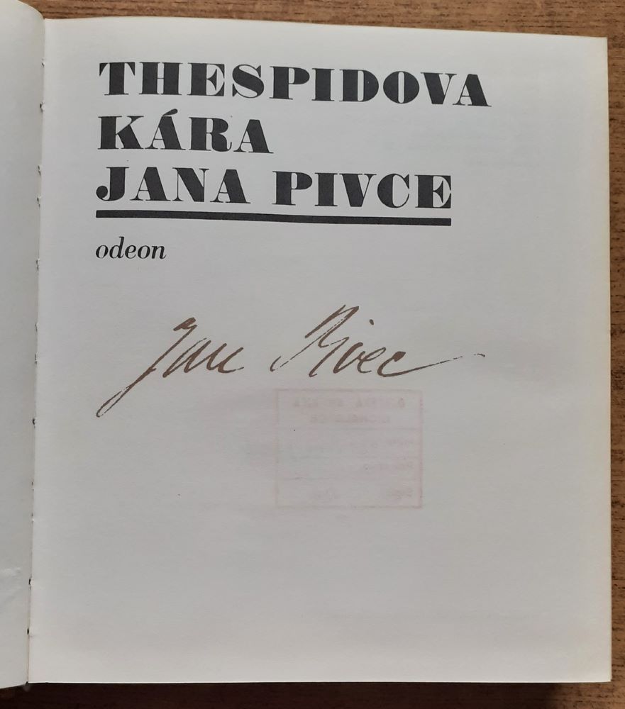 Thespidova kára Jana Pivce / Kniha hereckých vzpomínek a pamětí