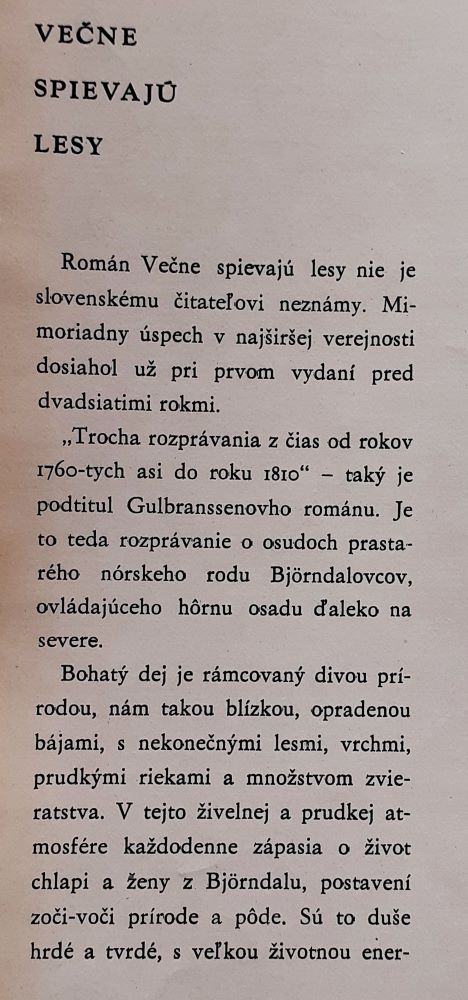 Večne spievajú lesy 1.