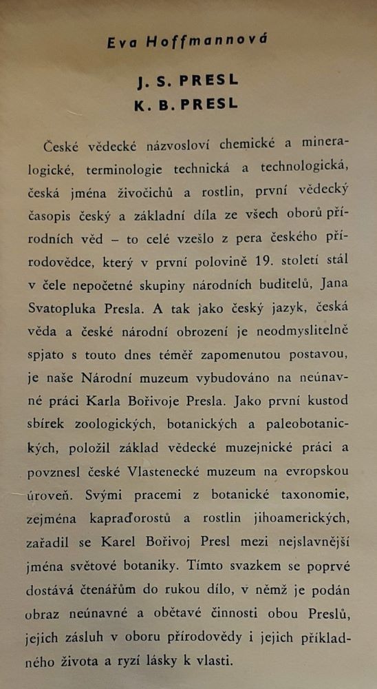 Odkazy pokrokových osobností naší minulosti / Jan Svatopluk Presl / Karel Bořivoj Presl