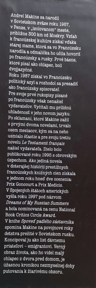 Spoveď padlého zástavníka