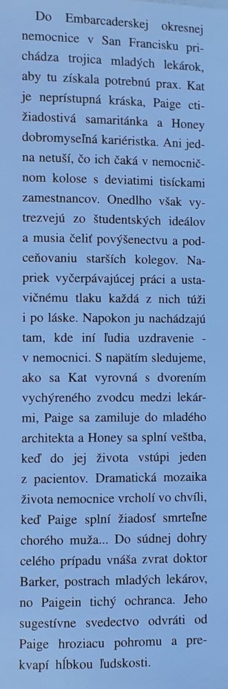 Lekárky / Román z lekárskeho prostrediaV