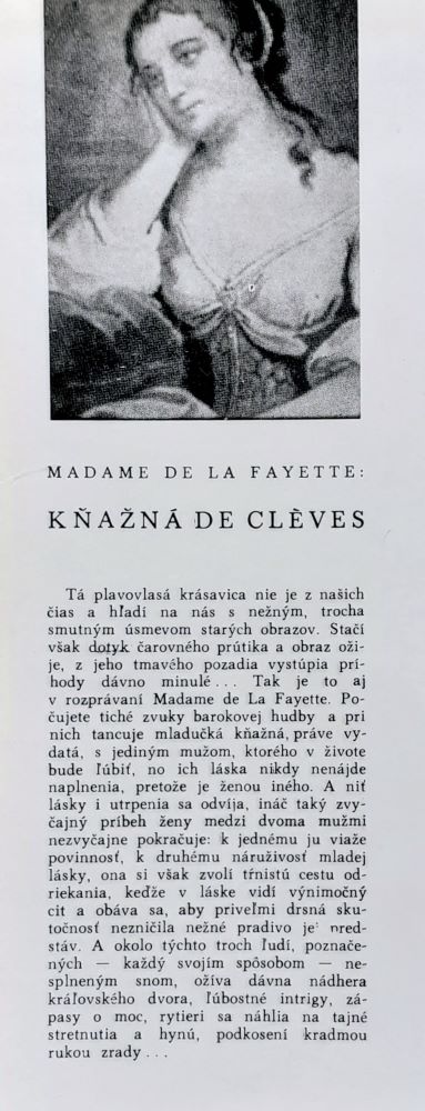Kňažná de Cléves (Madame de La Fayette)