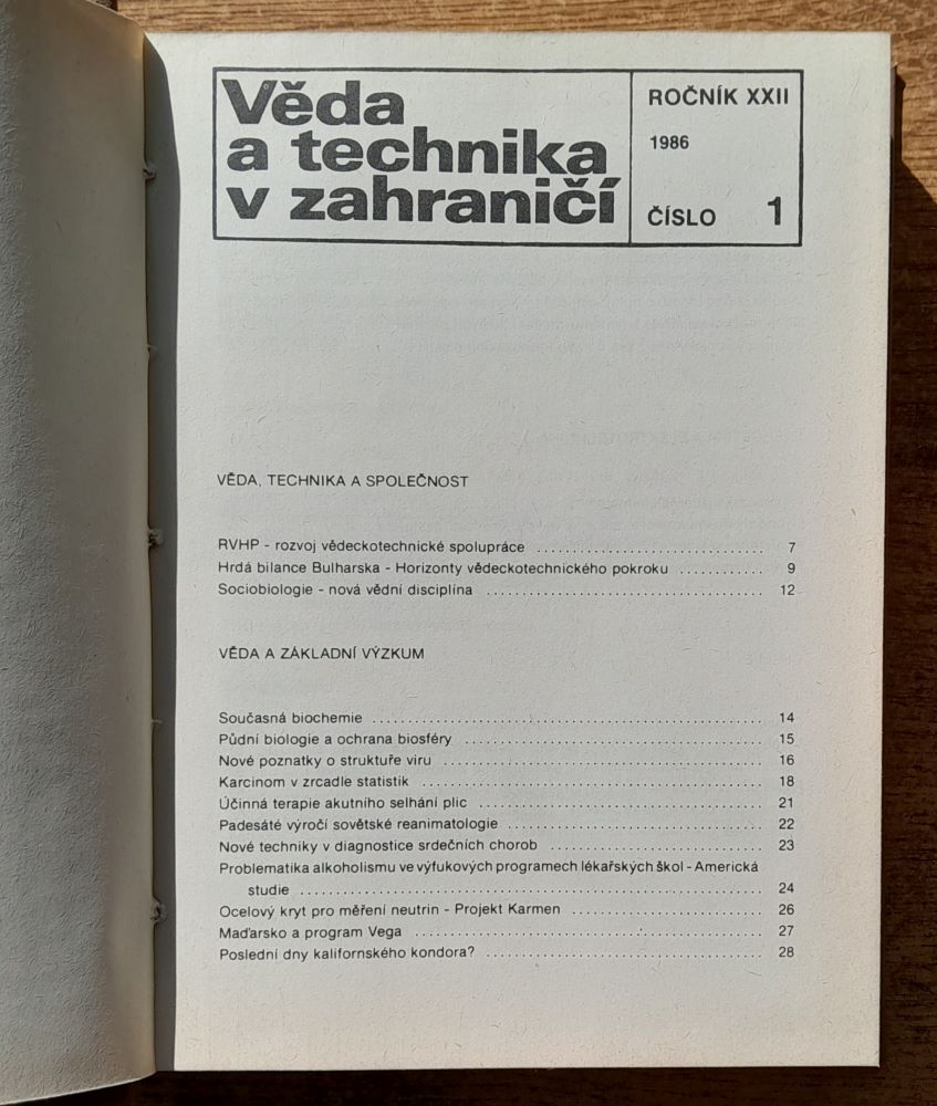 Věda a technika v zahraničí / Komplet ročník 1986