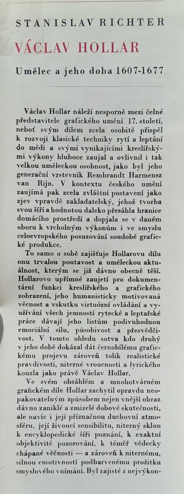 Václav Hollar / Umělec a jeho doba 1607 - 1677