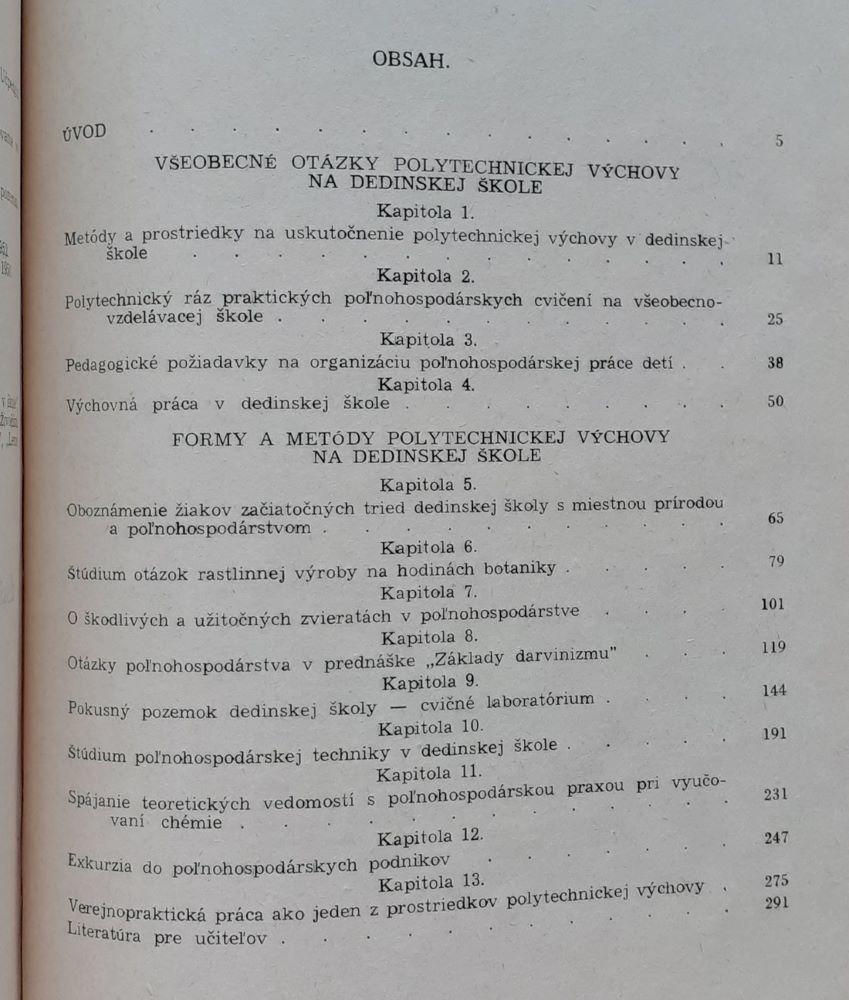 Otázky polytechnickej výchovy na dedinskej škole