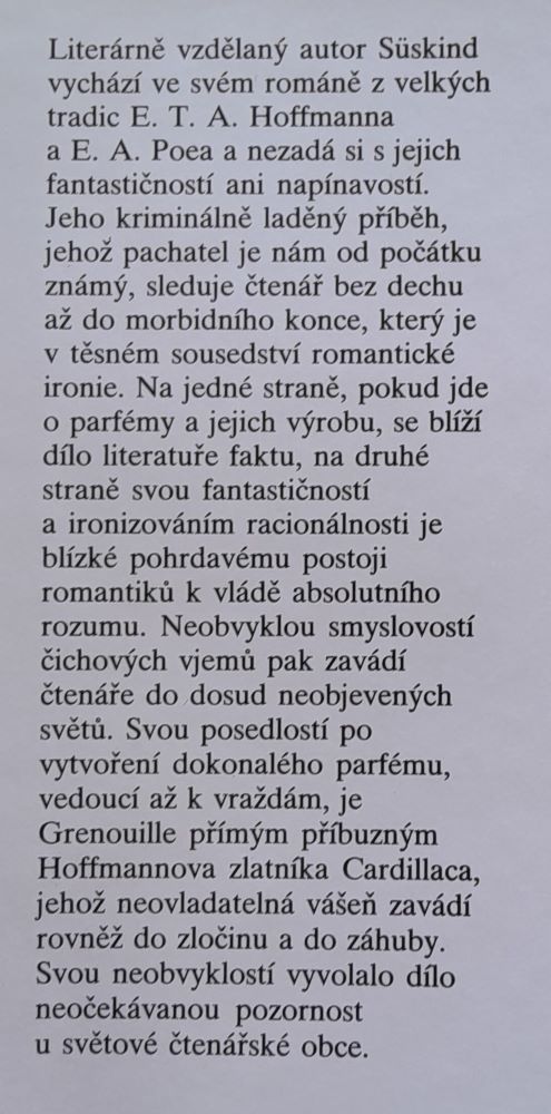 Parfém - Příběh vraha / Světová próza / sériový vrah