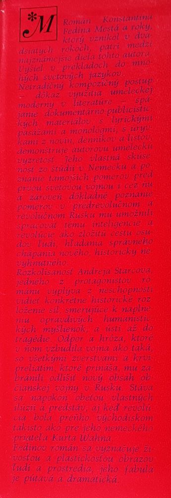 Mestá a roky / Autobiografia