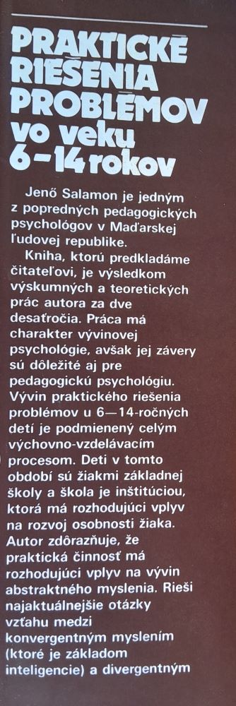 Praktické riešenia problémov vo veku 6 - 14 rokov