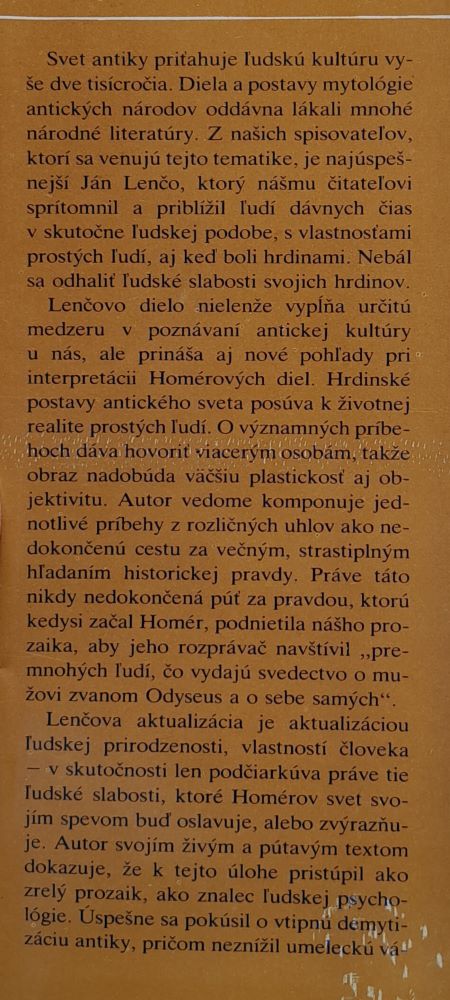 Odyseus, bronz a krv