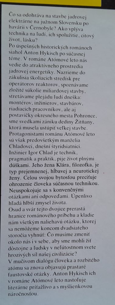 Atómové leto / Nová próza