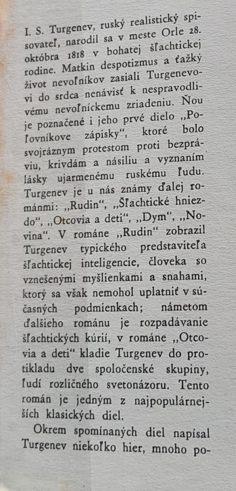 Jarné vody / Turgenev / Hviezdoslavova knižnica