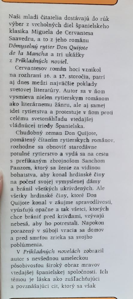 Don Quijote a Sancho Panza / Čítanie študujúcej mládeže