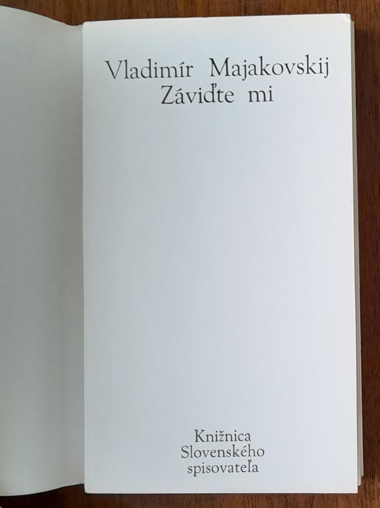 Záviďte mi / Výber z lyriky / Knižnica Slovenského spisovateľa