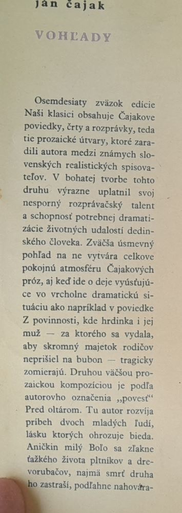 Vohľady / Naši klasici
