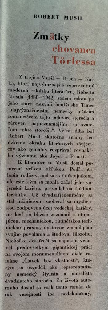 Zmätky chovanca Torlessa / Edícia Prameň