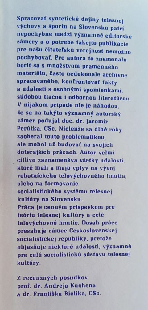 Dejiny telesnej výchovy a športu na Slovensku / Edícia Spartakus