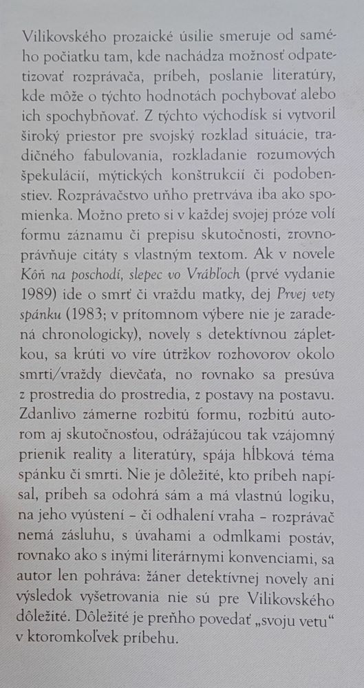 Kôň na poschodí, slepec vo Vrábľoch / Prvá veta spánku / Svetová knižnica SME 20. storočie - zväzok č. 39