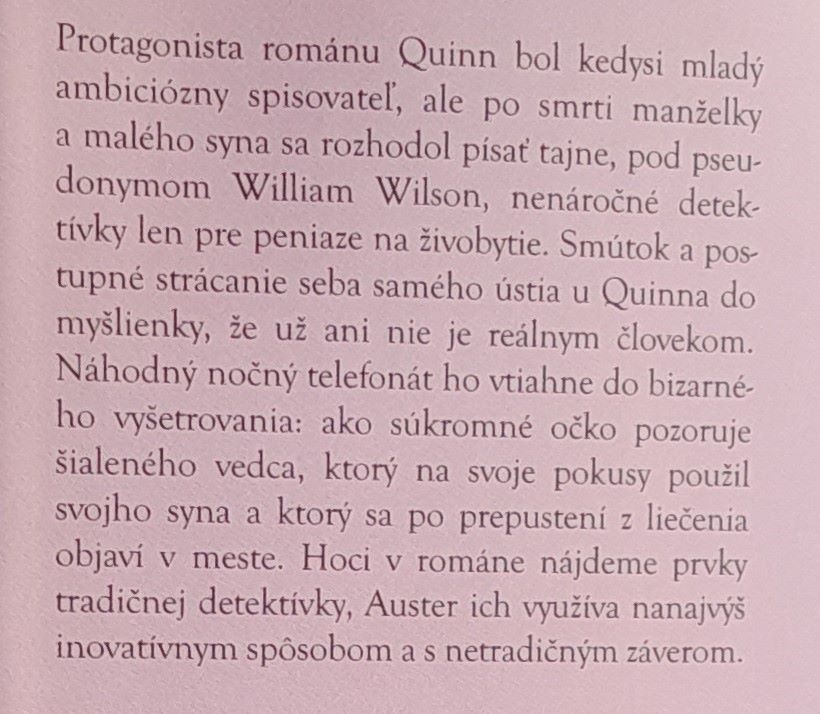 Sklené mesto / Svetová knižnica SME 20. storočie - zväzok č. 34