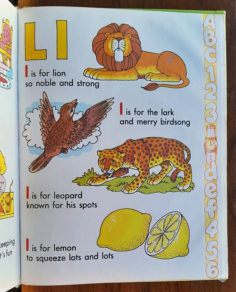 My picture book of learning telling the time, numbers and ABC