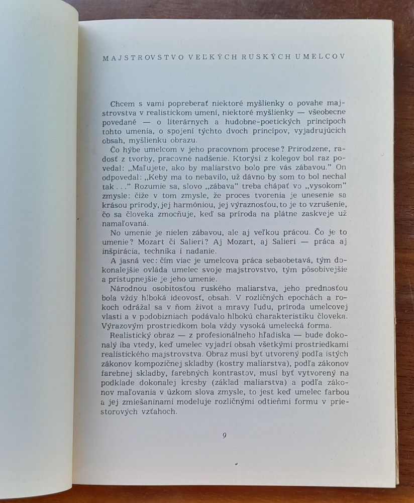 O majstrovstve v maliarstve / Edícia Knižnica Umenie pracujúcim 10. zväzok