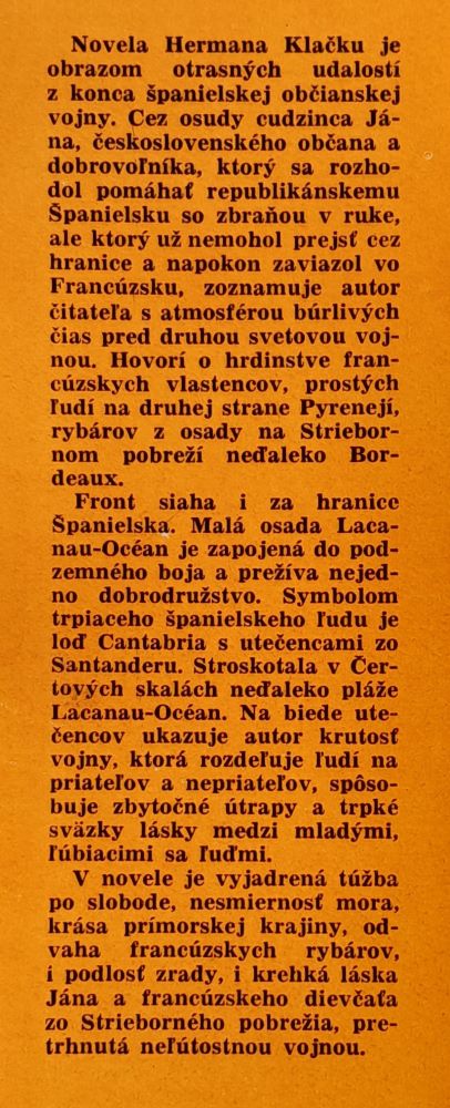 Loď Cantabria / Pseudonym - Herman Vasilijev Klačko / Žáner: literatúra faktu, pre deti a mládež, próza, rozhlasová tvorba, scenáristika