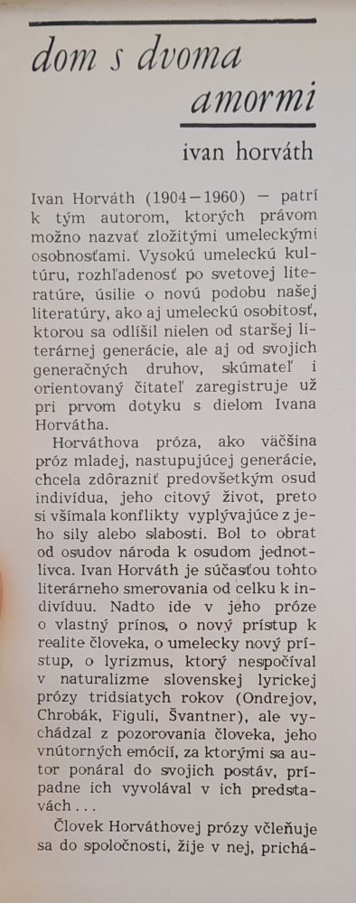 Dom s dvoma amormi / Hviezdoslavova knižnica - zväzok č. 219