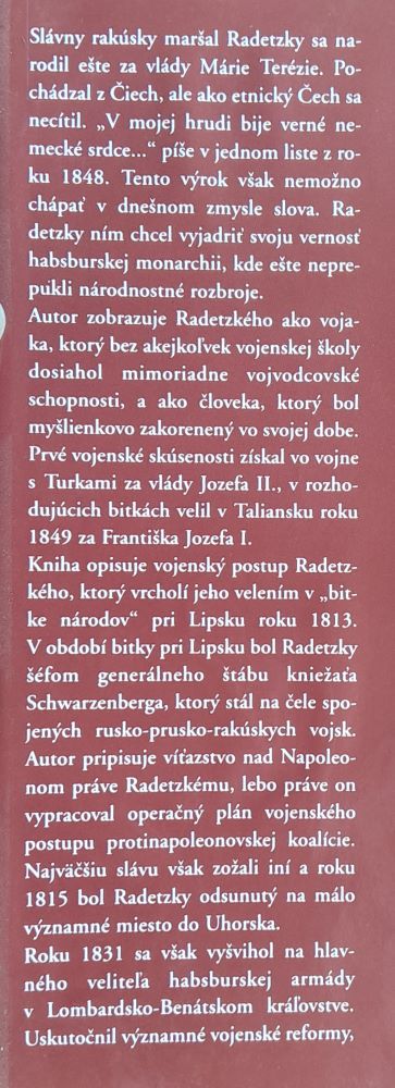 Radetzky / Najľudovejší poľný maršal c. k. monarchie a jeho pohnuté časy