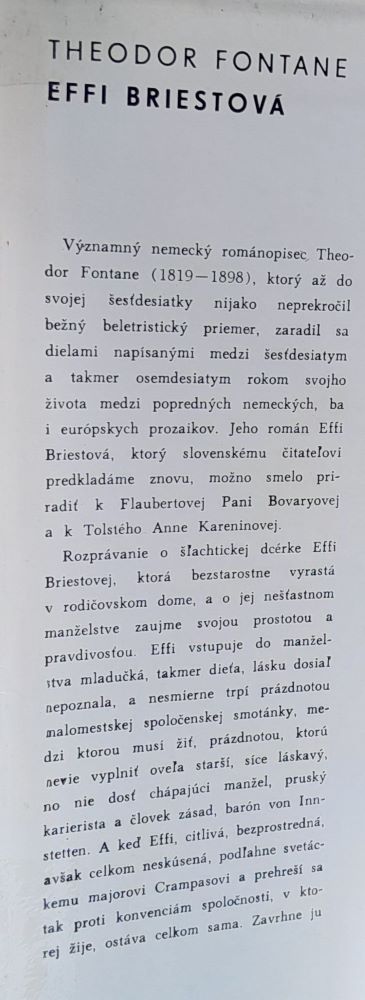 Effi Briestová / Effie Briest / Edícia Svetová tvorba