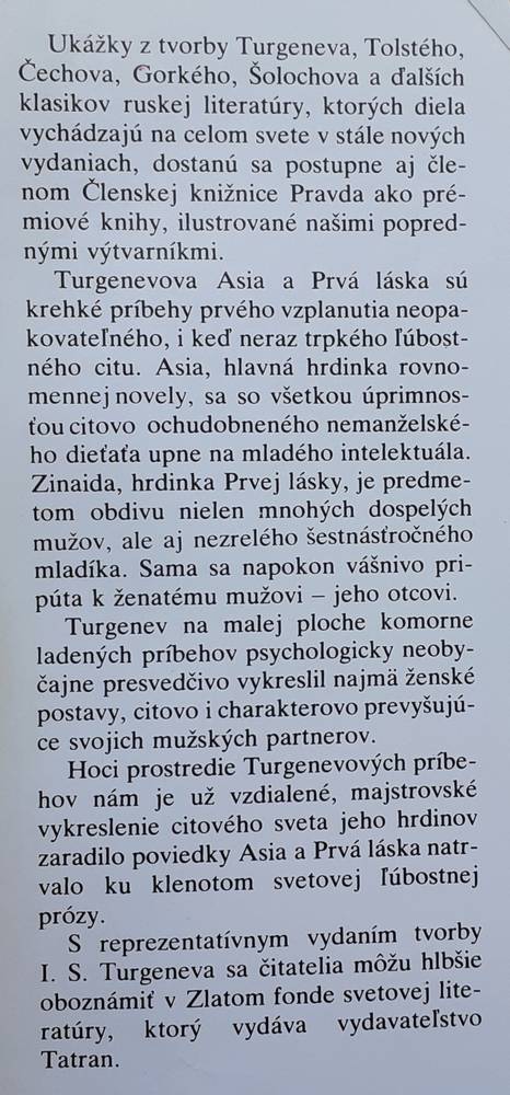 Asia / Prvá láska / Členská knižnica Pravda