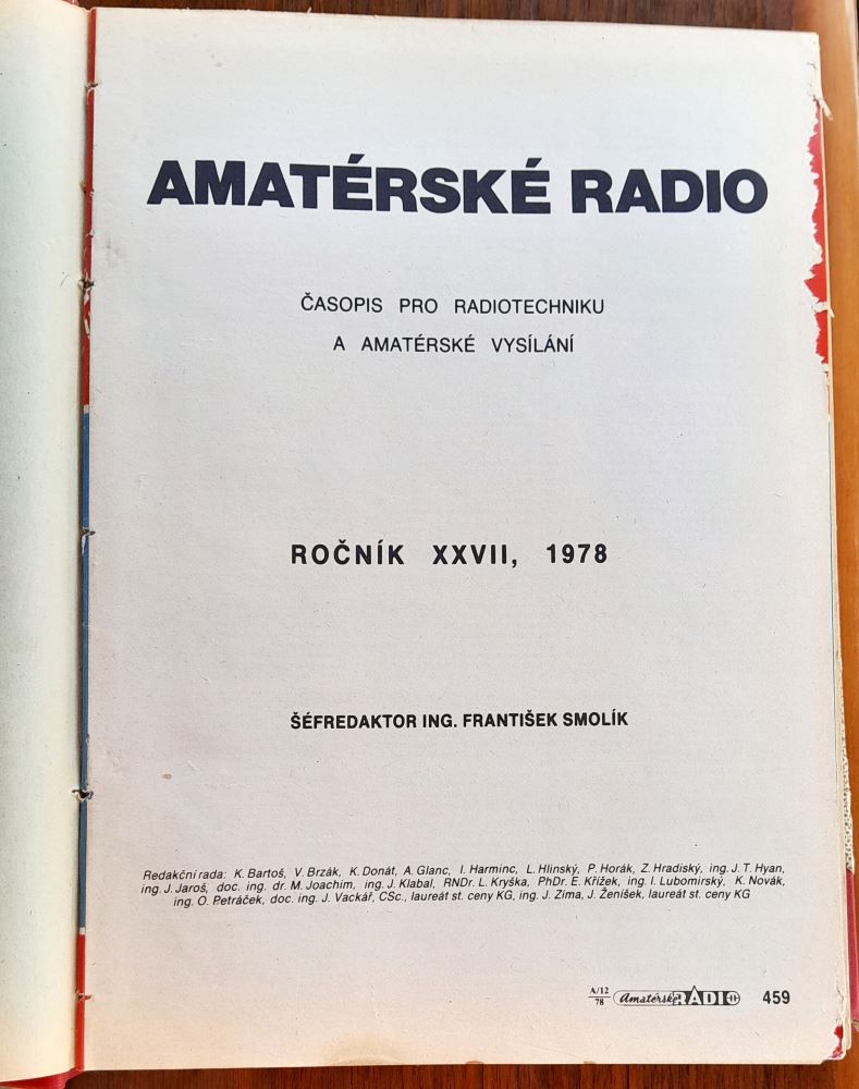 Amatérské radio / Časopis pro radiotechniku a amatérské vysílání