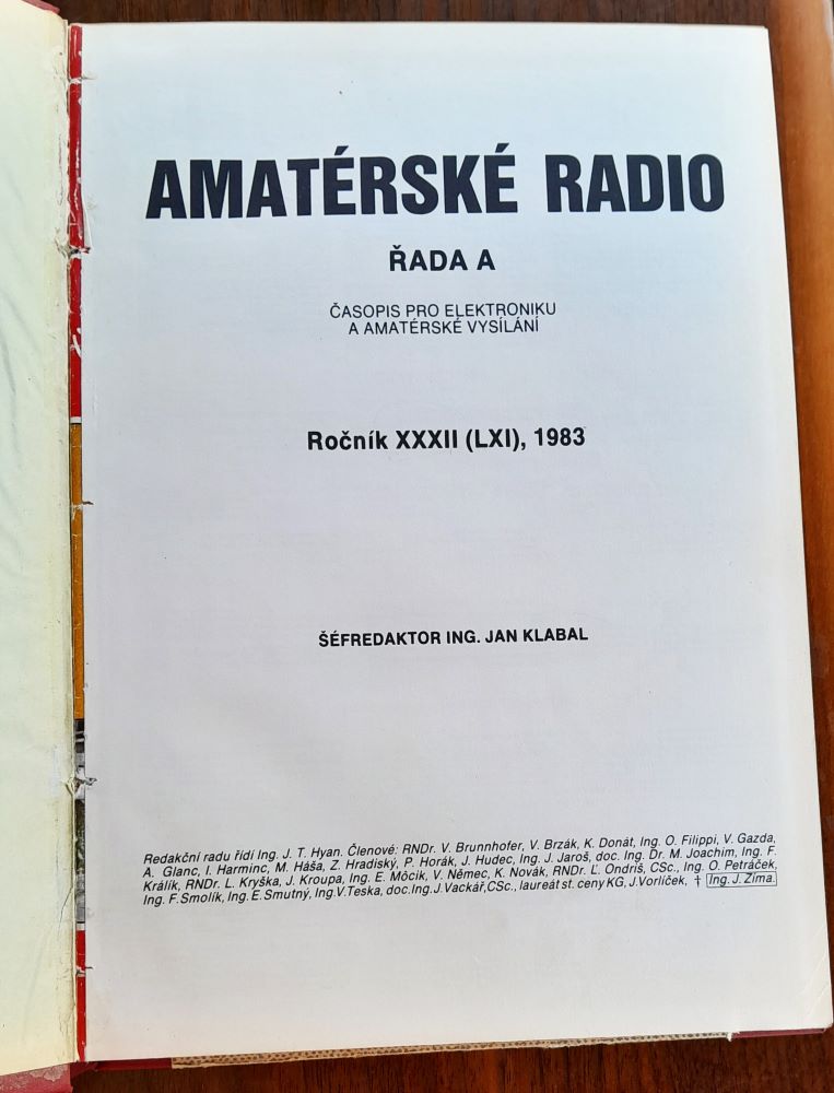 Amatérské radio / Časopis pro radiotechniku a amatérské vysílání / Řada A - Zviazaný mesačník 12 čísel / Pro konstruktéry - Řada B - Zviazaný dvojmesačník 6 čísel