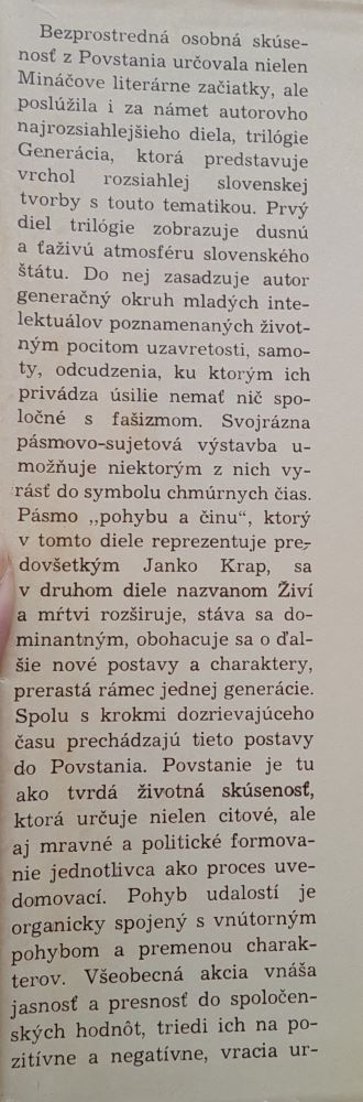 Generácia: Dlhý čas čakania / Živí a mŕtvi / Zvony zvonia na deň