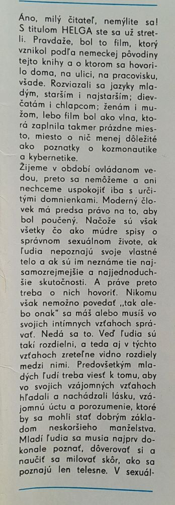 Helga / Láska - Sex - Regulácia pôrodnosti - Vznik človeka