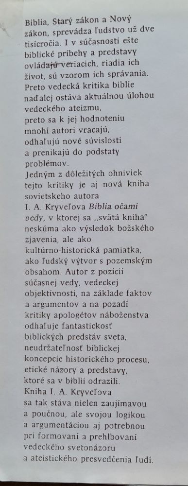 Biblia očami vedy