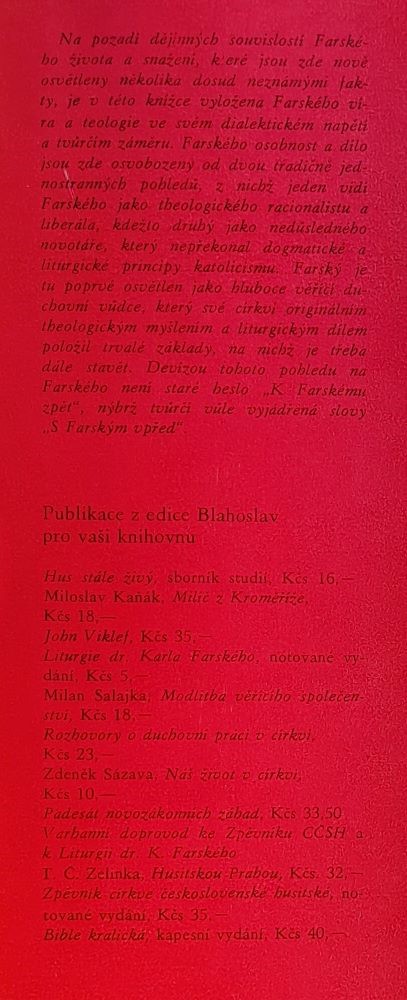 Život a víra ThDr. Karla Farského