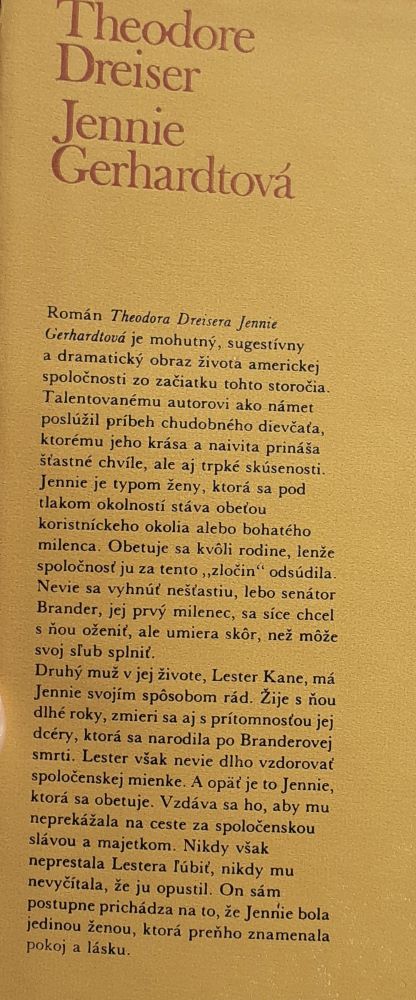 Jennie Gerhardtová  - Zlatý fond