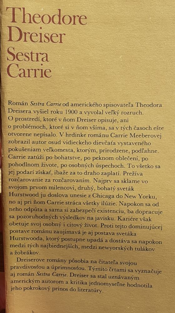 Theodore Dreiser - Zlatý fond svetovej literatúry