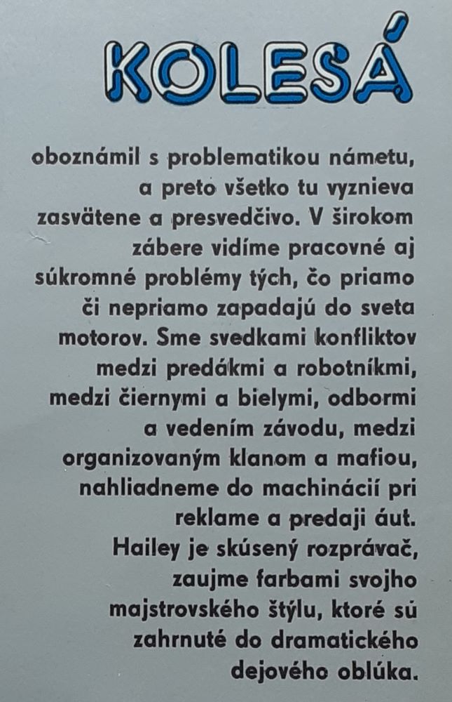 Kolesá / Arthur Hailey
