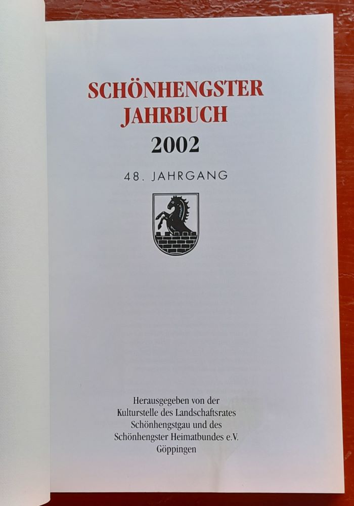 Schonhengster jahrbuch 2002 / 48. Jahrgang