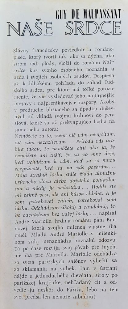 Naše srdce / Maupassant / SPKK
