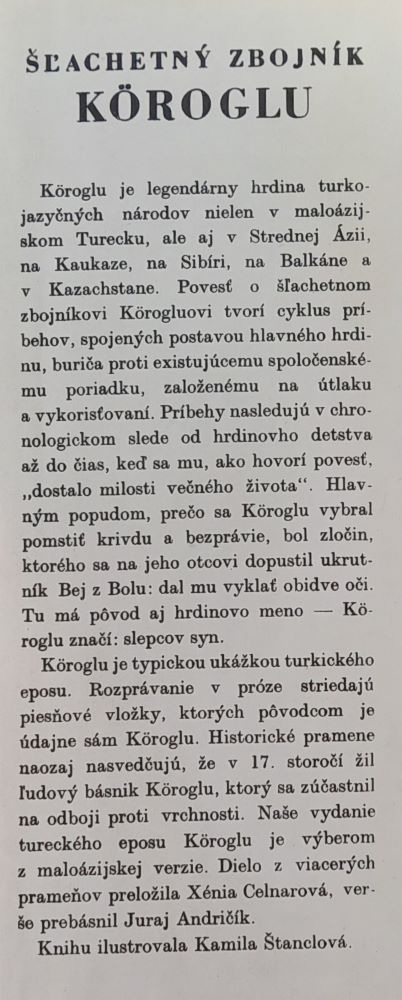 Šľachetný zbojník Koroglu / Pradávne príbehy